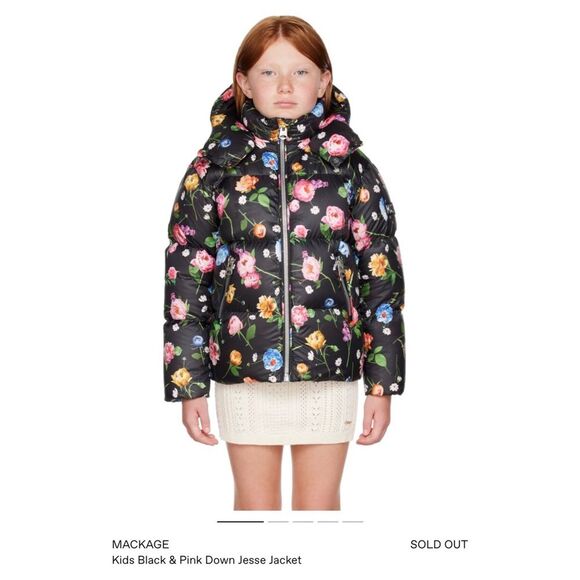 Mackage Jesse Floral Down Puffer Jacket, NWT, Size 10 - Picture 4 of 16